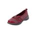 Wide Width Women's CV Sport Greer Slip On Sneaker by Comfortview in Crimson Metallic (Size 10 W)
