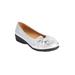 Extra Wide Width Women's The Pamela Slip-On Flat by Comfortview in Silver (Size 8 WW)