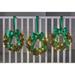 Set Of 3 Cordless Pre-Lit Mini Christmas Wreaths by BrylaneHome in Green