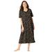 Plus Size Women's Long Print Sleepshirt by Dreams & Co. in Black Witch Hat (Size M/L) Nightgown