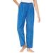 Plus Size Women's Knit Sleep Pant by Dreams & Co. in Pool Blue Animal (Size L) Pajama Bottoms