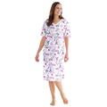 Plus Size Women's Print Sleepshirt by Dreams & Co. in Raspberry Sorbet Paris (Size 3X/4X) Nightgown