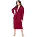 Plus Size Women's Single-Breasted Skirt Suit by Jessica London in Rich Burgundy Classic Grid (Size 22) Set