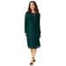 Plus Size Women's Lace Shift Dress by Jessica London in Emerald Green (Size 26)