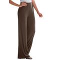 Plus Size Women's Everyday Stretch Knit Wide Leg Pant by Jessica London in Chocolate (Size 18/20) Soft Lightweight Wide-Leg