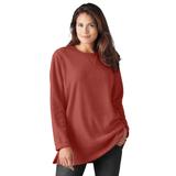 Plus Size Women's Sherpa Sweatshirt by Woman Within in Red Ochre (Size 4X)