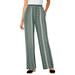 Plus Size Women's Pull-On Elastic Waist Soft Pants by Woman Within in Pine Batik Stripe (Size 24 T)