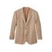 Men's Big & Tall KS Signature 2-Button Classic Blazer by KS Signature in Natural Check (Size 60)