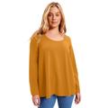 Plus Size Women's Long-Sleeve Swing One + Only Tee by June+Vie in Rich Gold (Size 10/12)