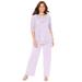 Plus Size Women's Sparkle & Lace Pant Set by Catherines in Heirloom Lilac (Size 28 W)