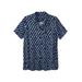 Men's Big & Tall KS Island Printed Rayon Short-Sleeve Shirt by KS Island in Lightning Bolt (Size 2XL)