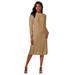 Plus Size Women's Cable Sweater Dress by Jessica London in Soft Camel (Size 14/16)
