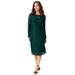 Plus Size Women's Stretch Lace Shift Dress by Jessica London in Emerald Green (Size 40)