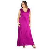 Sleeveless Empire Waist Plus Size Maxi Dress