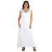 Sleeveless Empire Waist Plus Size Maxi Dress