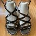 Kate Spade Shoes | Kate Spade Strappy Brown Wedge Sandals Size 8.5 | Color: Brown/White | Size: 8.5