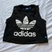 Adidas Tops | Black Cropped Workout Top | Color: Black/White | Size: Xs