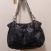 Coach Bags | Coach Alexandra Black Leather Tote Shoulder Bag | Color: Black/Silver | Size: 16" X 12"