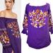 Free People Dresses | Nwt Free People Fleur Du Jour Shift Dress Purple | Color: Purple | Size: Xs