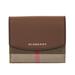 Burberry Bags | Burberry Luna Wallet Trifold House Check And Tan Leather New | Color: Tan | Size: 4.5x3.5x1