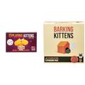 Exploding Kittens Party Pack by Card Games for Adults Teens & Kids - Fun Family Games & Barking Kittens Expansion Pack by Card Games for Adults Teens & Kids
