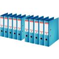 Esselte Standard Plastic Folder DIN A4 75 mm Assorted Pack of 10 (A4, Light Blue)