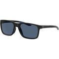 Under Armour Hustle Sunglasses with Shiny Black/Grey Frame and Blue Flash Lens Medium UA0005S 807-KU