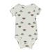 Carter's Short Sleeve Onesie: White Bottoms - Size 12 Month