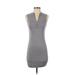 Lara Knit Casual Dress - Bodycon: Gray Marled Dresses - Women's Size Small