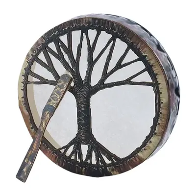 Tambour à main en cuir pour mélomanes décoration de tambour chamanique Durm