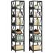 17 Stories 74.8" H x 13.77" W x 13.38" D Shelving Unit Wood/Wire/Metal in Black | 74.8 H x 13.77 W x 13.38 D in | Wayfair