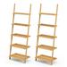 Latitude Run® 72" H x 26" W Solid Wood Ladder Bookcase Wood in Brown | 72 H x 26 W x 14.5 D in | Wayfair 90E8A190A285496A9114D103013274C1