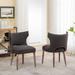 Rosdorf Park Whitbourne Fabric Dining Chairs w/ Rubberwood Legs Upholstered in Gray | 33.07 H x 22.63 W x 23.33 D in | Wayfair