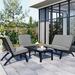 George Oliver Jimel 4 Piece Seating Group w/ Cushions Wood in Gray/Black | Outdoor Furniture | Wayfair 7178D159F2794E57BFBF8BBCFB60D4E1