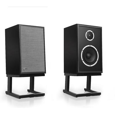 KLH Model Three Nordic Noir (BK) pair stand mount speakers w riser/stand
