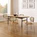 Art Leon Round Seat Rattan Back Dining Chairs (Set of 4)