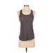 Athleta Active Tank Top: Gray Color Block Activewear - Women's Size 2X-Small