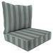 Jordan Manufacturing 46.5 x 24 Conway Smoke Grey Stripe Rectangular Outdoor Deep Seating Chair Seat and Back Cushion with Welt