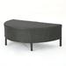 Adelina Wicker Outdoor Half-Round Coffee Table Gray