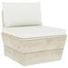 Tomshoo Pallet Sofa Cushions 2 pcs White Fabric