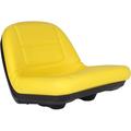 Mower Seat # GY20496 - Fits John Deere E130 G110 L100 L105 L107 L110 - Should Fit AUC11476 GY21210 GY20664 - Compatible With Some John Deere Tractor & Riding Mower Seat(Black & Yellow)