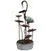 Hi-Line Gifts 51.5 Crane with Leaves in Pail Outdoor Garden Fountain
