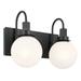 Hex 2 Light Bathroom Vanity Light in Black