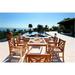 VIFAH V98SET13 Malibu Outdoor 7-piece Wood Patio Dining Set