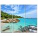 Design Art Summer Sea in Thailand - 3 Piece Graphic Art on Wrapped Canvas Set