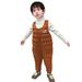 Baby Girls Boys Outfit Child Kids Toddler Toddler Boys Girls Sleeveless Solid Jumpsuit Cotton Wadded Suspender Ski Bib Pants Overalls Trousers Clothes Baby Outfits For 2-3 Years