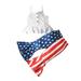 kpoplk Fourth of July Baby Girl Outfit Toddler Kids Girls 4th of July Solid Sleeveless American Flag Toddler Girl Outfit(White 2-3 Y)