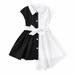 Summer Children Color Matching Sleeveless Irregular Black White Dress For Children Aged 1 To 6 Kids Baby Sweet Sundress Outwear Leisure Dailywear