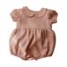 TAIAOJING Floral Girls Dresses Toddller Baby Romper Cotton Linen Solid Baby Cloth Summer Sleeveless Climbing Cloth Cute Sundress 3-6 Months