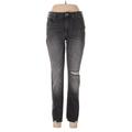 Old Navy Jeans - Mid/Reg Rise Skinny Leg Denim: Black Bottoms - Women's Size 8 Petite - Dark Wash